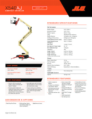 Lánctalpas töretőgémes munkaállványok JLG X540AJ