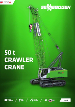 Lánctalpas daruk - rácsos gém Sennebogen 1100G