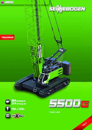 Lánctalpas daruk - rácsos gém Sennebogen 5500G