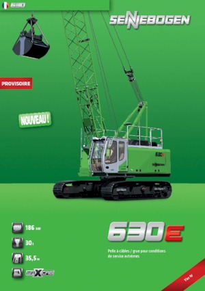Lánctalpas daruk - rácsos gém Sennebogen 630 HD 