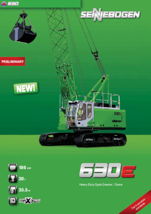 Lánctalpas daruk - rácsos gém Sennebogen 630E