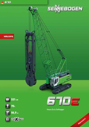 Lánctalpas daruk - rácsos gém Sennebogen 670 HD