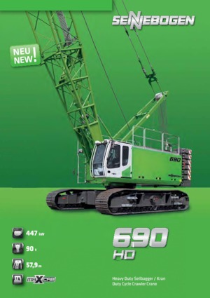 Lánctalpas daruk - rácsos gém Sennebogen 690 HD