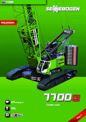 Lánctalpas daruk - rácsos gém Sennebogen 7700G