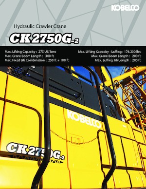 Lánctalpas daruk - rácsos gém Kobelco CK2750G-2