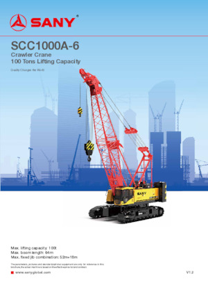 Lánctalpas daruk - rácsos gém Sany SCC1000A-6