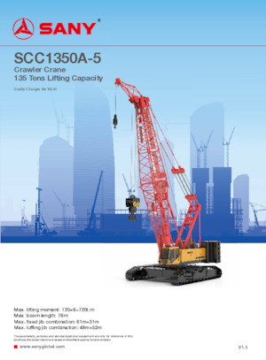 Lánctalpas daruk - rácsos gém Sany SCC1350A-5