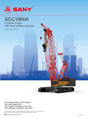 Lánctalpas daruk - rácsos gém Sany SCC1800A