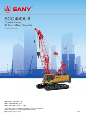 Lánctalpas daruk - rácsos gém Sany SCC450A-6