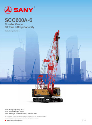 Lánctalpas daruk - rácsos gém Sany SCC600A-6