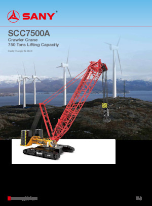 Lánctalpas daruk - rácsos gém Sany SCC7500A