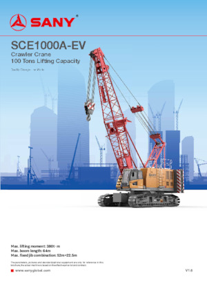 Lánctalpas daruk - rácsos gém Sany SCE1000A-EV