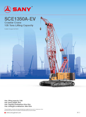 Lánctalpas daruk - rácsos gém Sany SCE1350A-EV