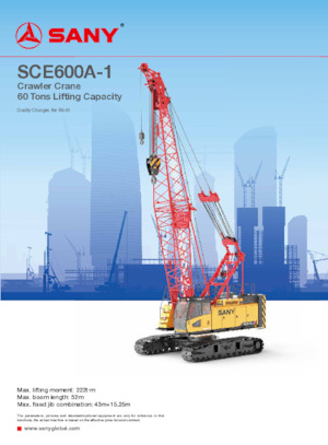 Lánctalpas daruk - rácsos gém Sany SCE600A-1