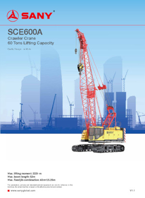 Lánctalpas daruk - rácsos gém Sany SCE600A