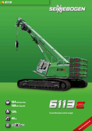 Lánctalpas daruk - teleszkópos gém Sennebogen 6113 R