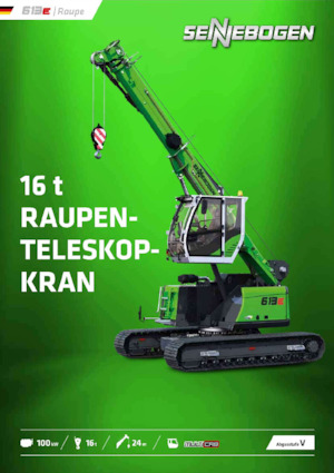 Lánctalpas daruk - teleszkópos gém Sennebogen 613E