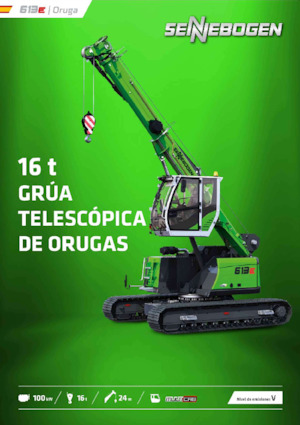 Lánctalpas daruk - teleszkópos gém Sennebogen 613E