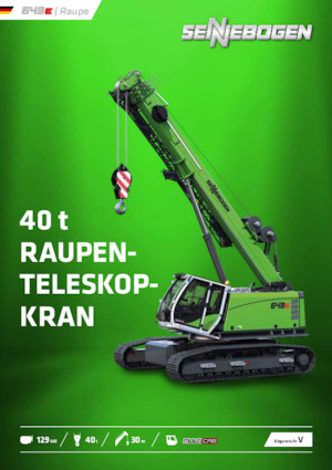 Lánctalpas daruk - teleszkópos gém Sennebogen 643E