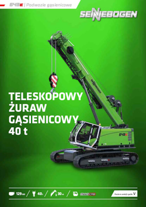 Lánctalpas daruk - teleszkópos gém Sennebogen 643E