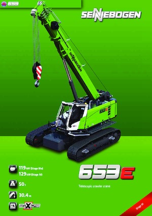 Lánctalpas daruk - teleszkópos gém Sennebogen 653 R