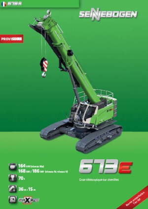 Lánctalpas daruk - teleszkópos gém Sennebogen 673 R