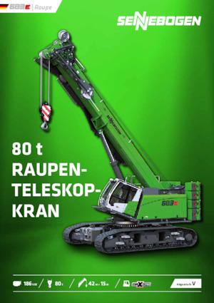 Lánctalpas daruk - teleszkópos gém Sennebogen 683E