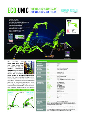 Lánctalpas daruk - teleszkópos gém UNIC Eco RK-095