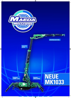 Lánctalpas daruk - teleszkópos gém Maeda MK 1033 Gelenk
