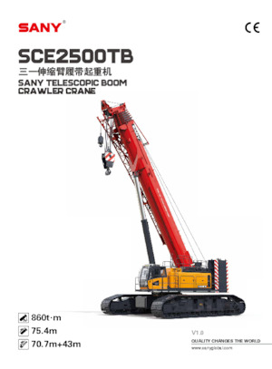Lánctalpas daruk - teleszkópos gém Sany SCE2500TB