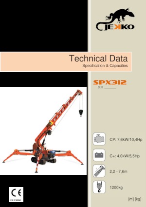 Lánctalpas daruk - teleszkópos gém Jekko SPX312