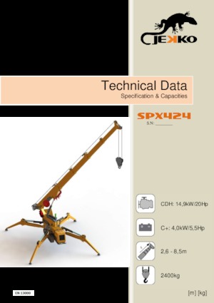 Lánctalpas daruk - teleszkópos gém Jekko SPX424