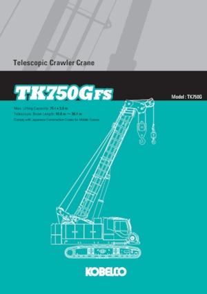 Lánctalpas daruk - teleszkópos gém Kobelco TK750GFS