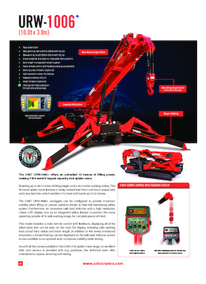 Lánctalpas daruk - teleszkópos gém UNIC URW-1006