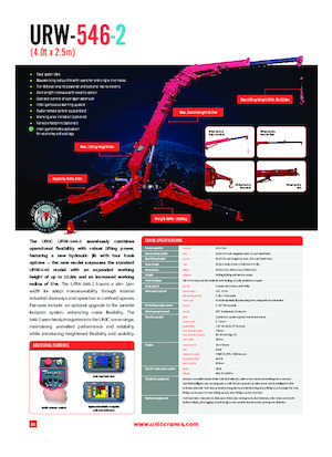 Lánctalpas daruk - teleszkópos gém UNIC URW-546-2