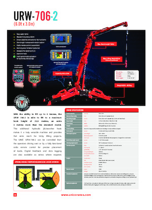 Lánctalpas daruk - teleszkópos gém UNIC URW-706-2