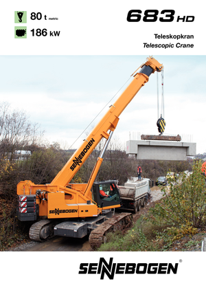 Lánctalpas daruk - teleszkópos gém Sennebogen 683 HD