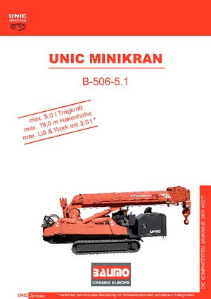 Lánctalpas daruk - teleszkópos gém UNIC B-506-5.1