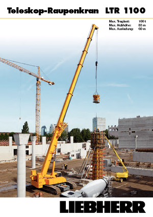 Lánctalpas daruk - teleszkópos gém Liebherr LTR 1100