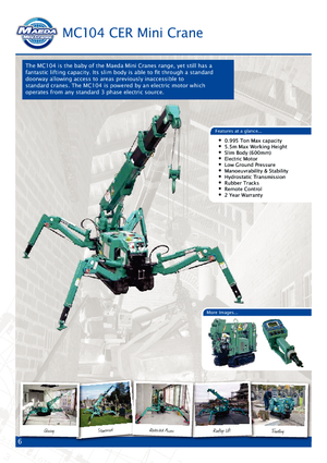 Lánctalpas daruk - teleszkópos gém Maeda MC 104 CER *