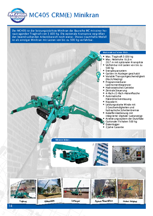 Lánctalpas daruk - teleszkópos gém Maeda MC 305 CRME-2