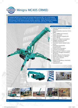 Lánctalpas daruk - teleszkópos gém Maeda MC 405 CRME