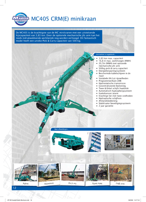 Lánctalpas daruk - teleszkópos gém Maeda MC 405 CRME