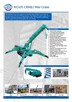 Lánctalpas daruk - teleszkópos gém Maeda MC 405 CRME