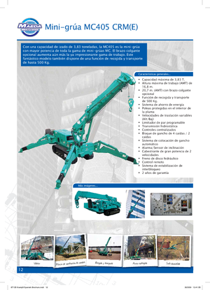 Lánctalpas daruk - teleszkópos gém Maeda MC 405 CRME