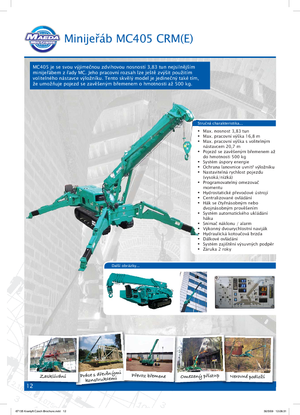 Lánctalpas daruk - teleszkópos gém Maeda MC 405 CRME