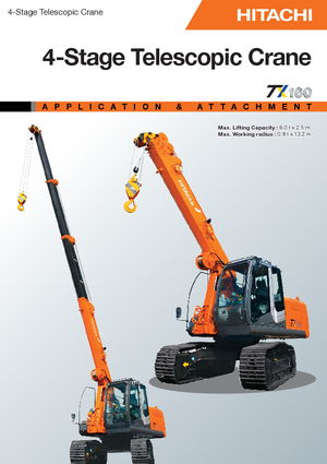 Lánctalpas daruk - teleszkópos gém Hitachi Sumitomo TX 160