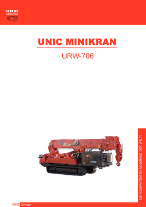 Lánctalpas daruk - teleszkópos gém UNIC URW-706