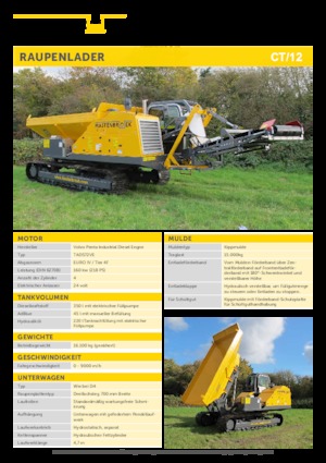 Lánctalpas dömperek Mastenbroek CT/12