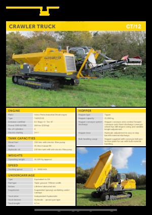 Lánctalpas dömperek Mastenbroek CT/12